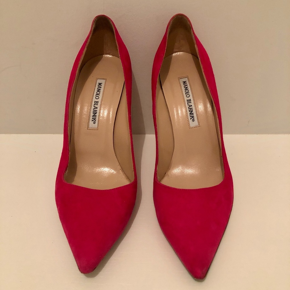 Manolo Blahnik BB Pumps Suede Pink